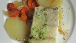 Recepta de cuina de Filet de mero a la papillota amb hortalisses